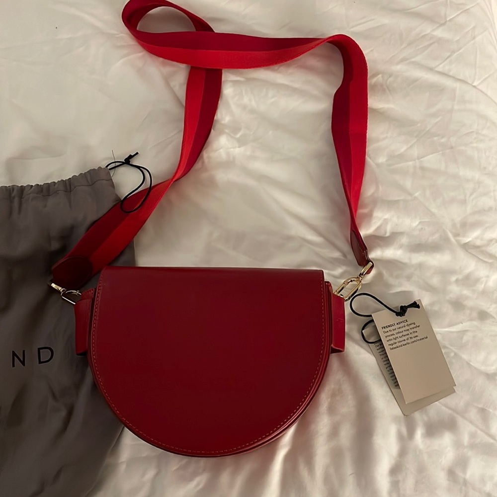 Red leather bag